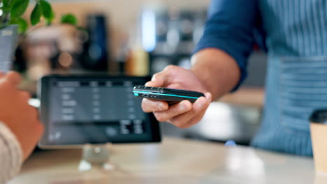 Cliente,-Cafetería-Y-Máquina-Pos-Con-Tarjeta-De-Crédito.