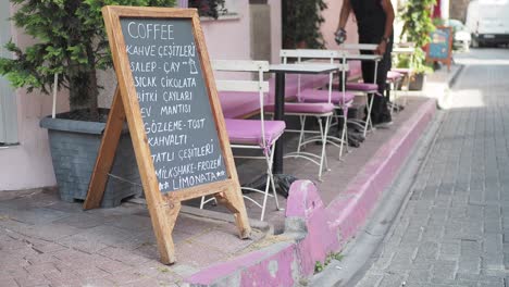 charming outdoor cafe in a turkish street