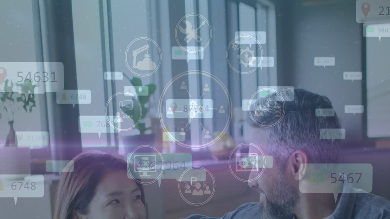 animación de íconos con un número creciente de personas de negocios diversas