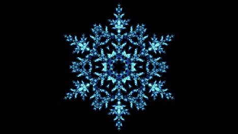 sparkling blue christmas winter snowflake lights bokeh loop