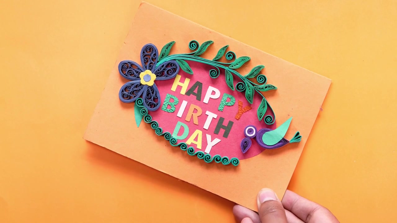 Beautiful Handmade Happy Birthday Card