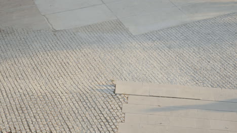 high angle shot of black runner man jogging and training outdoors