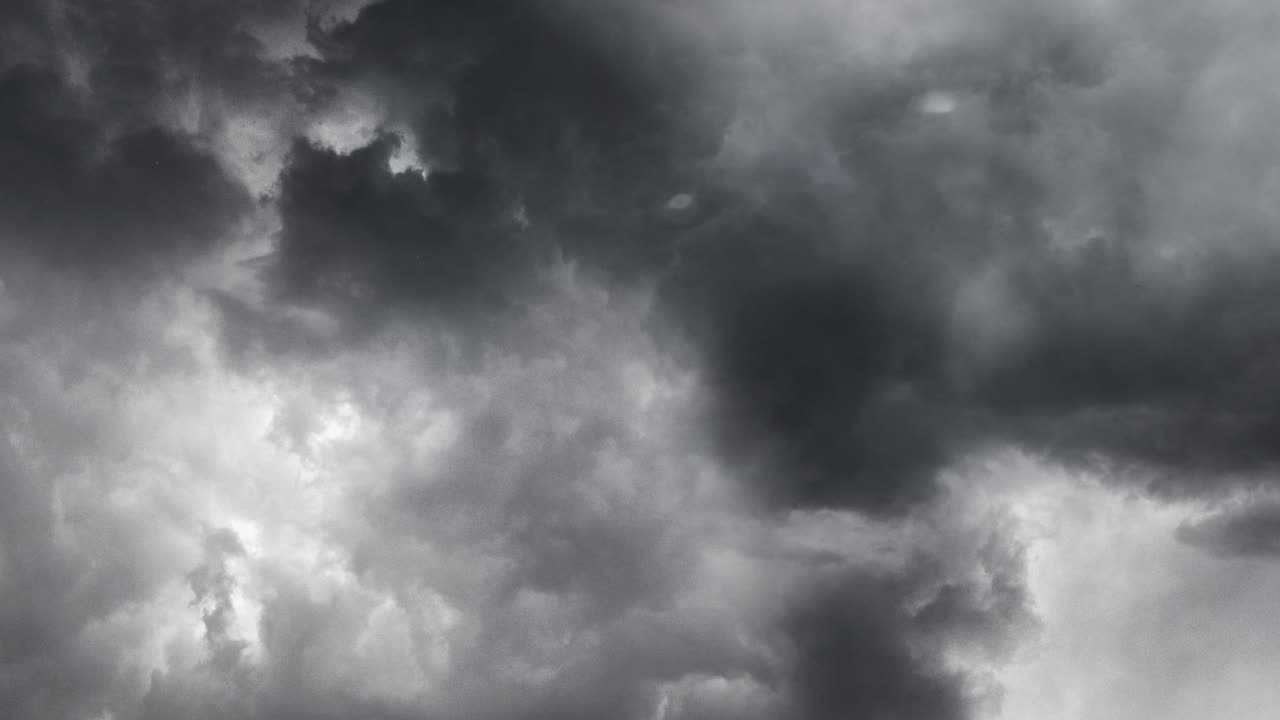 4k view of thunderstorm and storm clouds