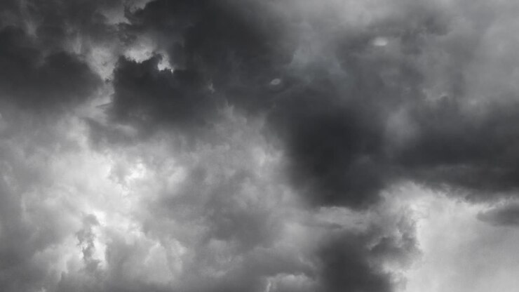 4k view of thunderstorm and storm clouds