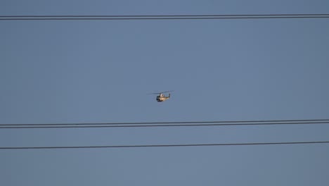 fire helicopter flying by - high speed