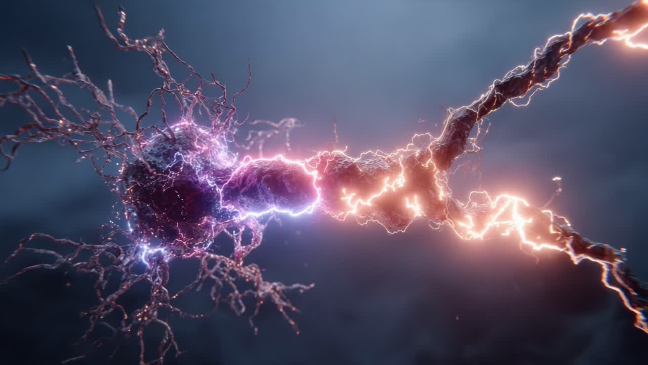 A Stunning Visualization of Neural Connections: An Electrifying Journey through Synapses and Neural Pathways as They Interact in Mesmerizing Detail