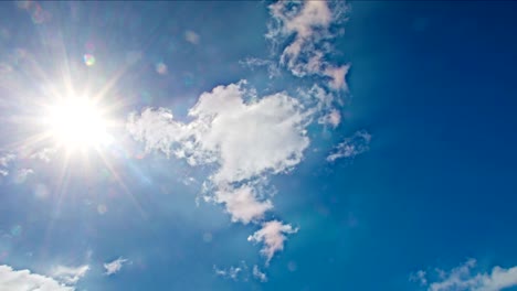 time lapse of clouds passing with blue sky. 4k