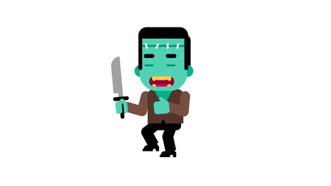 monstruo enojado acechando a su víctima, personaje de halloween, canal alfa.
