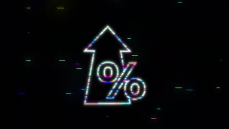 percentage with arrow up and down. banking, credit, interest rate. motion graphic