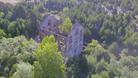 lavadero de carbón antiguo en vista aérea de palencia