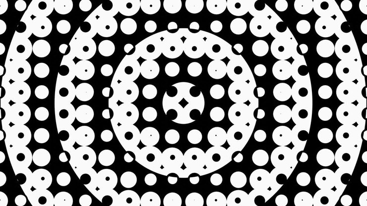 Abstract circular transition or circular waves of small circles