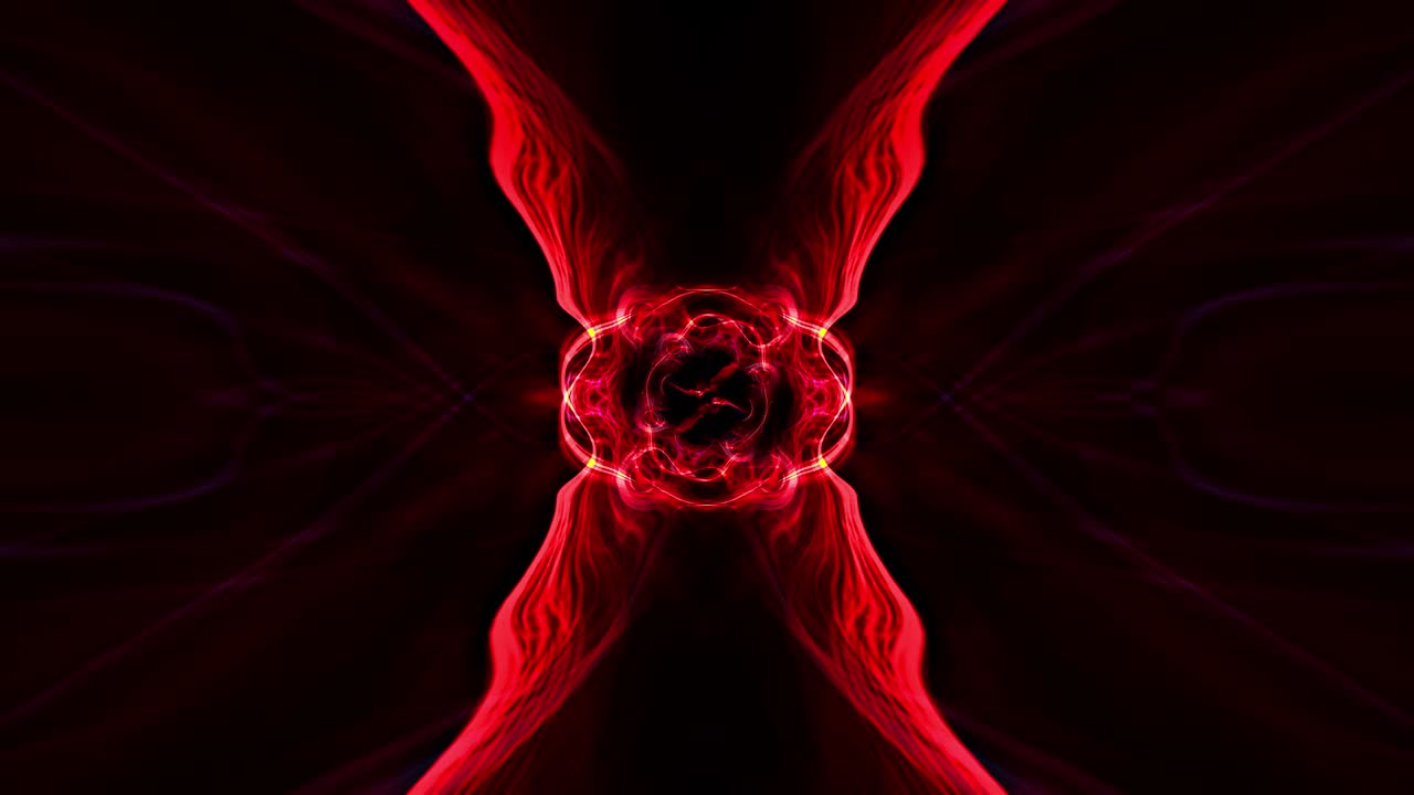 어두운 빨간색 추상적인 모션 파동 라인 4k 3d 원활한 루프 프랙탈 형태 흐르는 마법 에너지 애니메이션 배경 칼레도스코프 플레어 빛나는 vj 루프, 무대 쇼, 전환, 사회, 웹 프로젝트