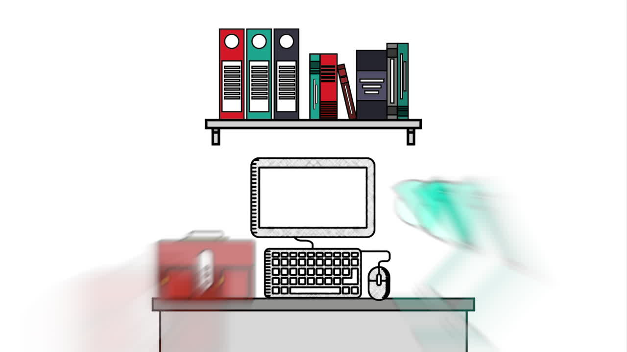 Office icon design, Video Animation HD1080