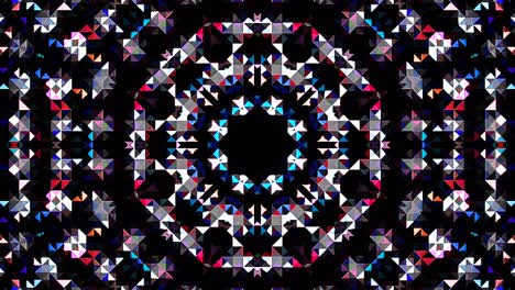 hermoso caleidoscopio abstracto que brilla, una luz radiante que regula los movimientos sutiles