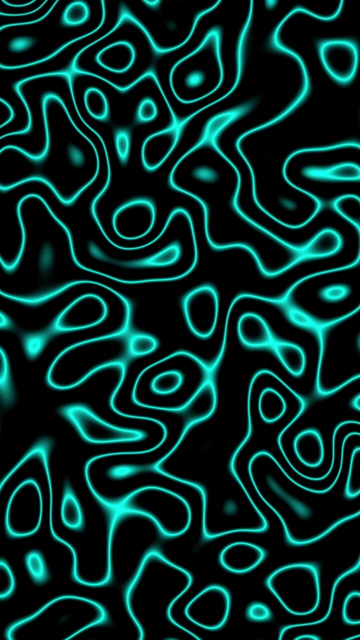 Vertical video of an abstract glowing cyan plasma texture moving on black background.