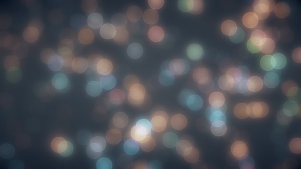 animación navideña colorida con bokeh suave y destello de la lente