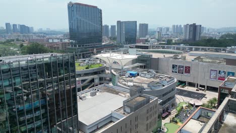 High-Flying-Perspectives:-Exploring-a-Modern-Mega-Shopping-Mall-from-Above-with-a-Drone-in-the-big-city