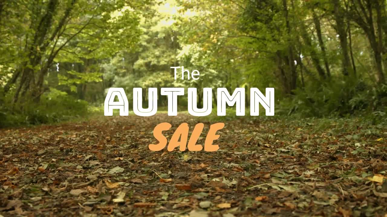 가을 판매 4k의 디지털로 생성 된 비디오