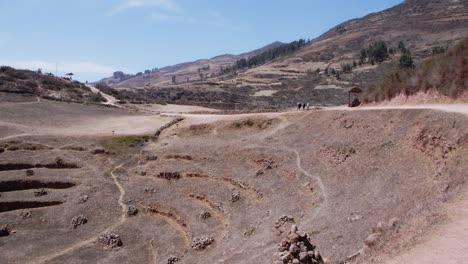 archaeological older complex moray inca stoneworks - cusco, peru 4k