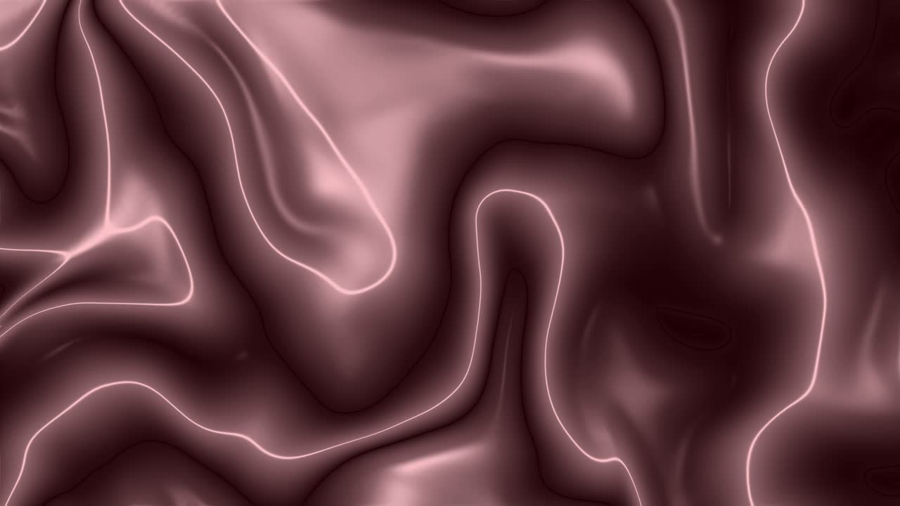 Superficie liquida astratta rosa scuro in movimento con contorni luminosi