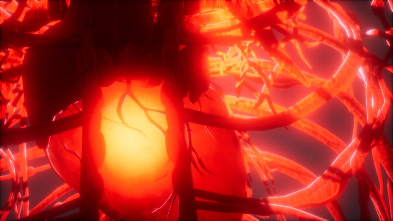 sistema de vasos sanguíneos y corazón