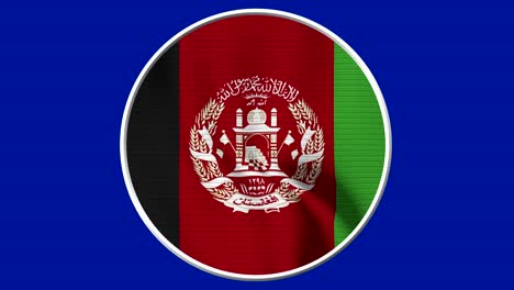 afghanistan circular flag loop - realistic 4k flag waving in the wind