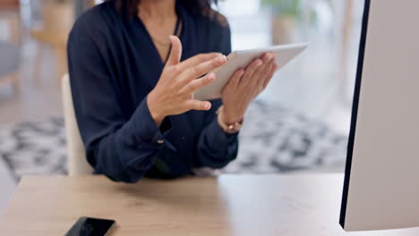 mujer, tableta y diseñadora creativa para empresas