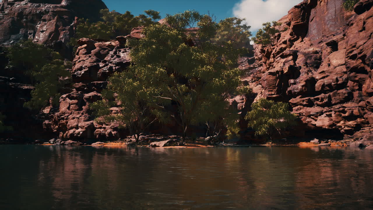 il fiume colorado con splendide pareti di arenaria e canyon
