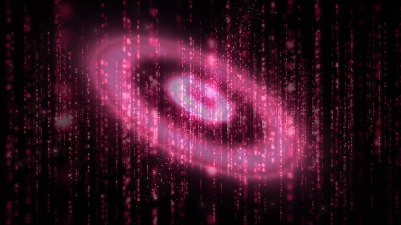 matriz digital rosada en movimiento