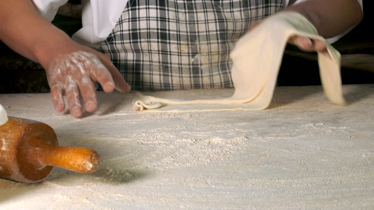 Making Dough with Flour to Make Turkish Pita