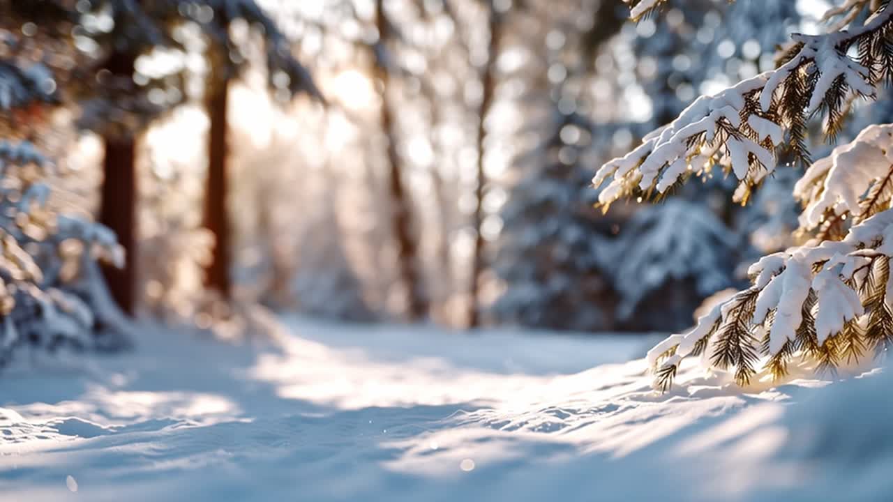 Scène de la forêt d'hiver