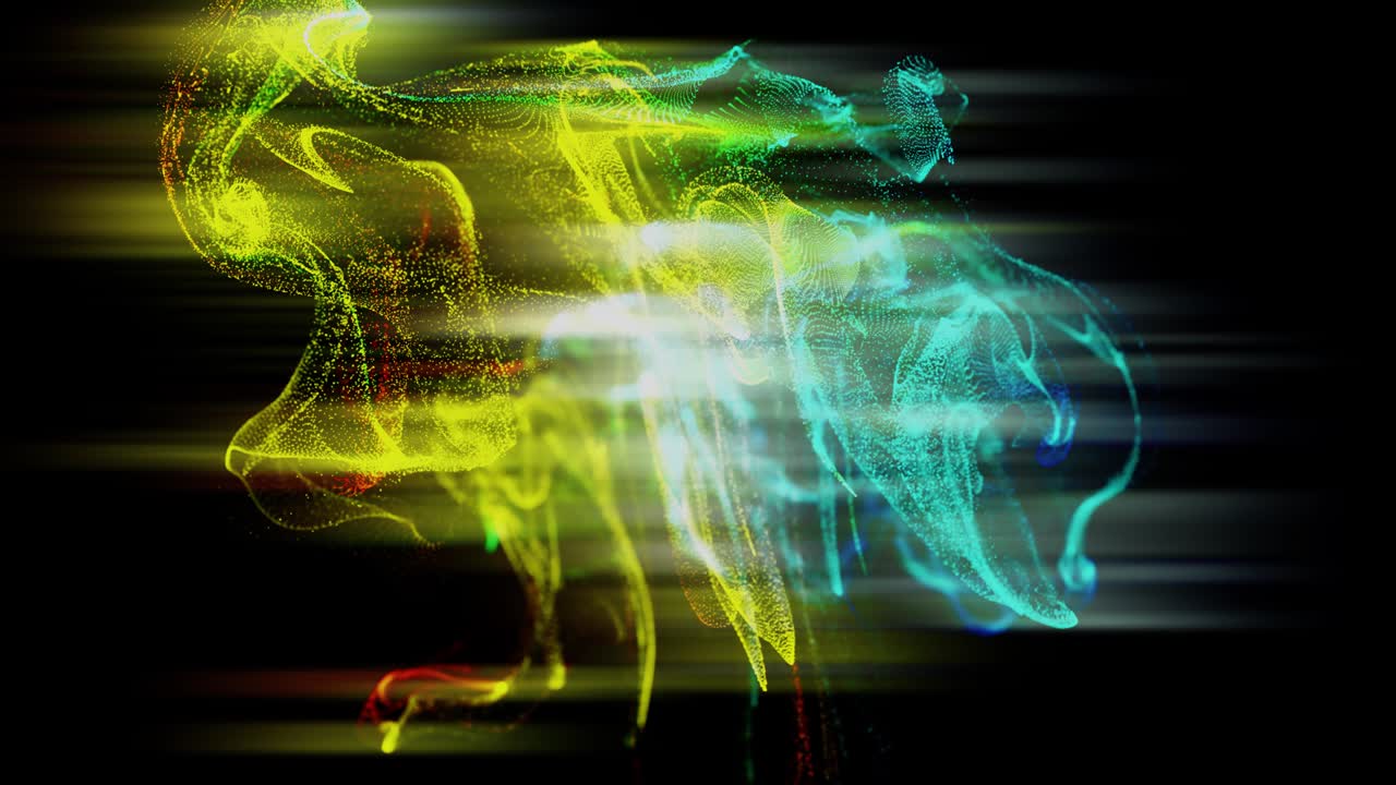 hermosas partículas abstractas de dispersión. fondo de 4k