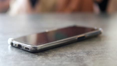 smartphone on a table