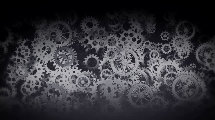 Mechanical and Technology Background, with rotating Gears