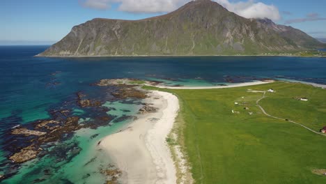 beach lofoten islands is an archipelago in the county of nordland, norway.