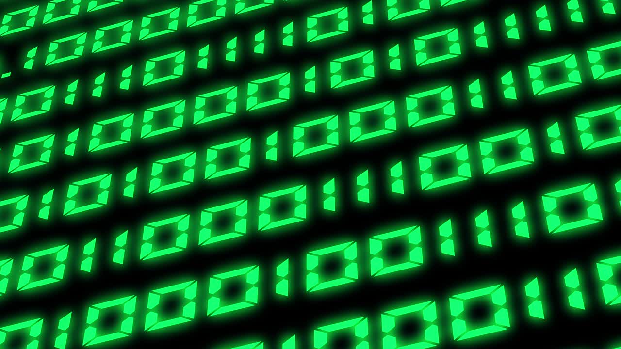 background of changing zeroes and ones. Digital code. Looped motion