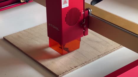 laser engraver cutter creating a design