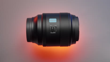 black camera lens with on/off switch
