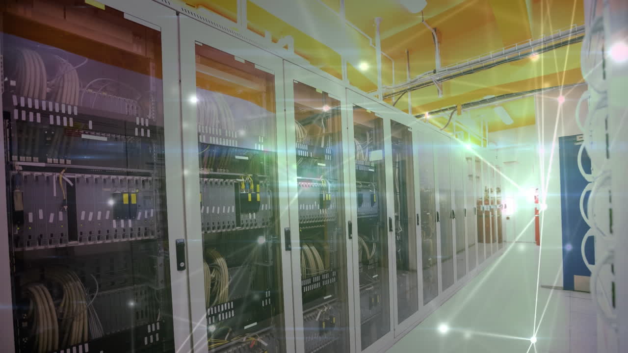 Animation of network of connections over computer servers