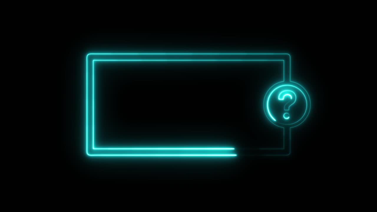 Neon Question Mark Frame