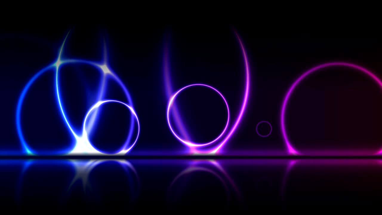 Blue ultraviolet neon laser circles technology motion background