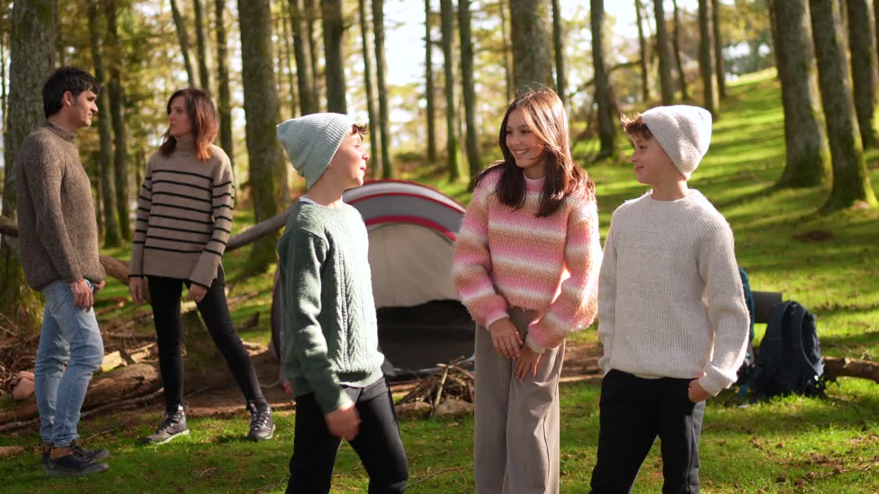 Family Camping Trip in the Forest