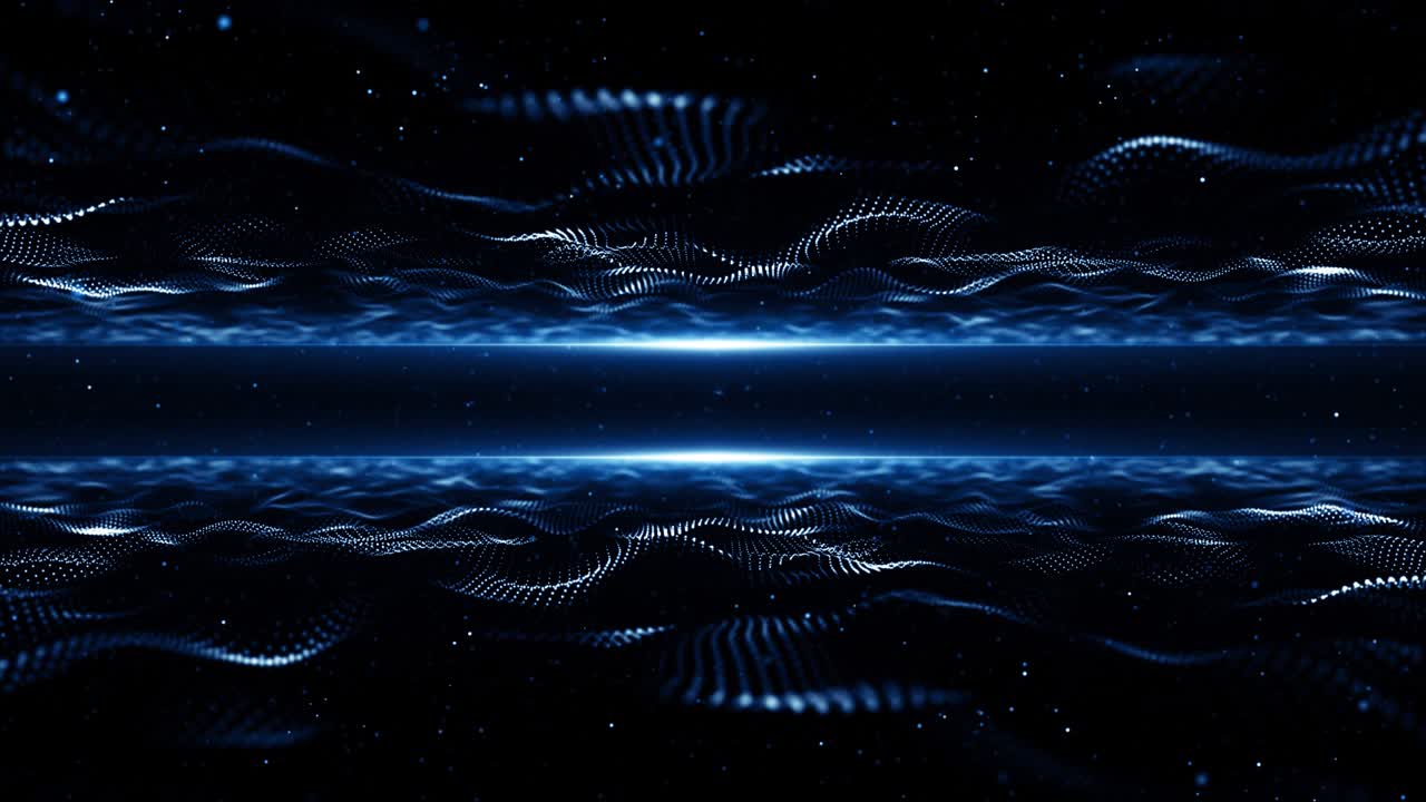 Particles Blue dust abstract light bokeh motion titles cinematic background loop