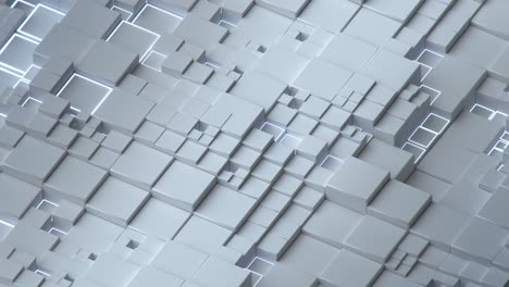 waving surface of cubes seamless loop 3d render animation