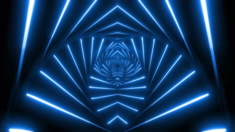 abstract neon blue tunnel visuals