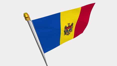 loop video of moldova.movflag  fluttering in the wind, slow motion video of 4k uhd