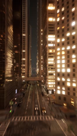 night city street with motion blur