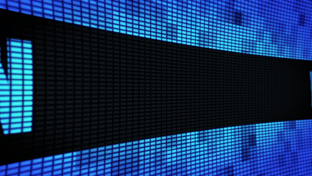 Digital Display Showing Blank Screen and City Name