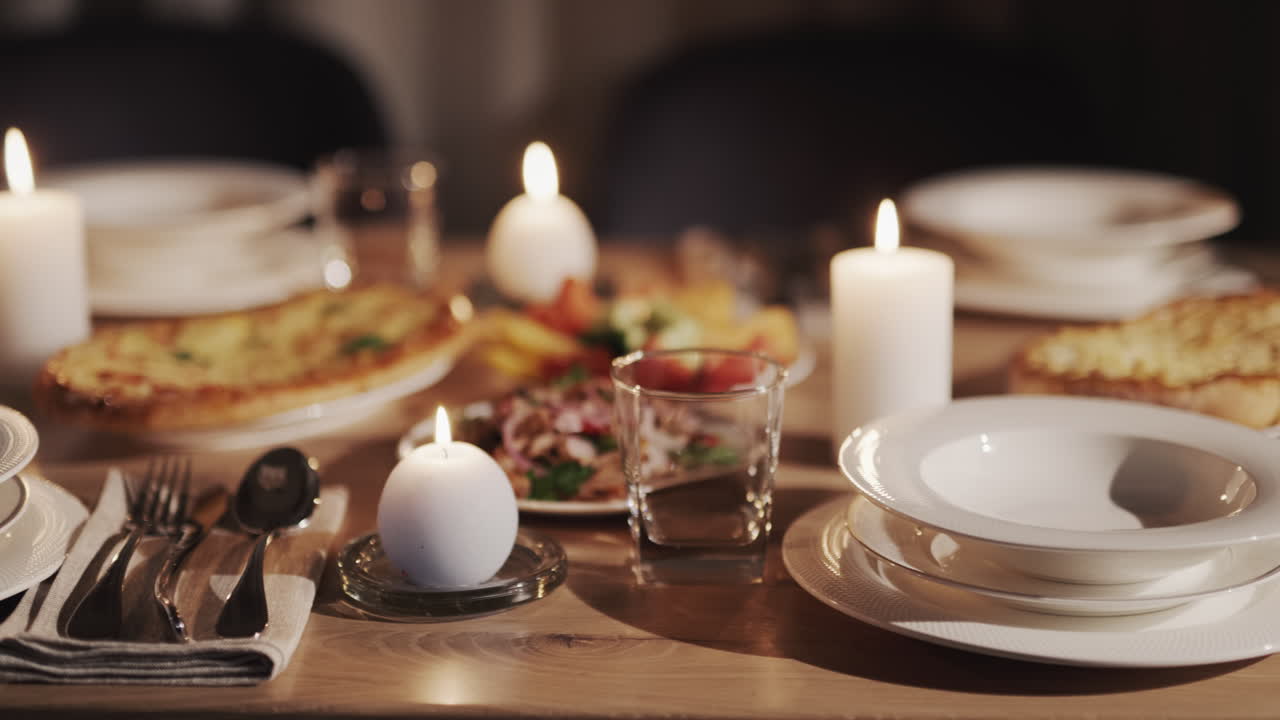 Beautifully served festive table with several dishes
