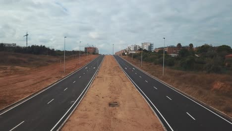 Aerial-view-of-the-construction-of-a-new-highway